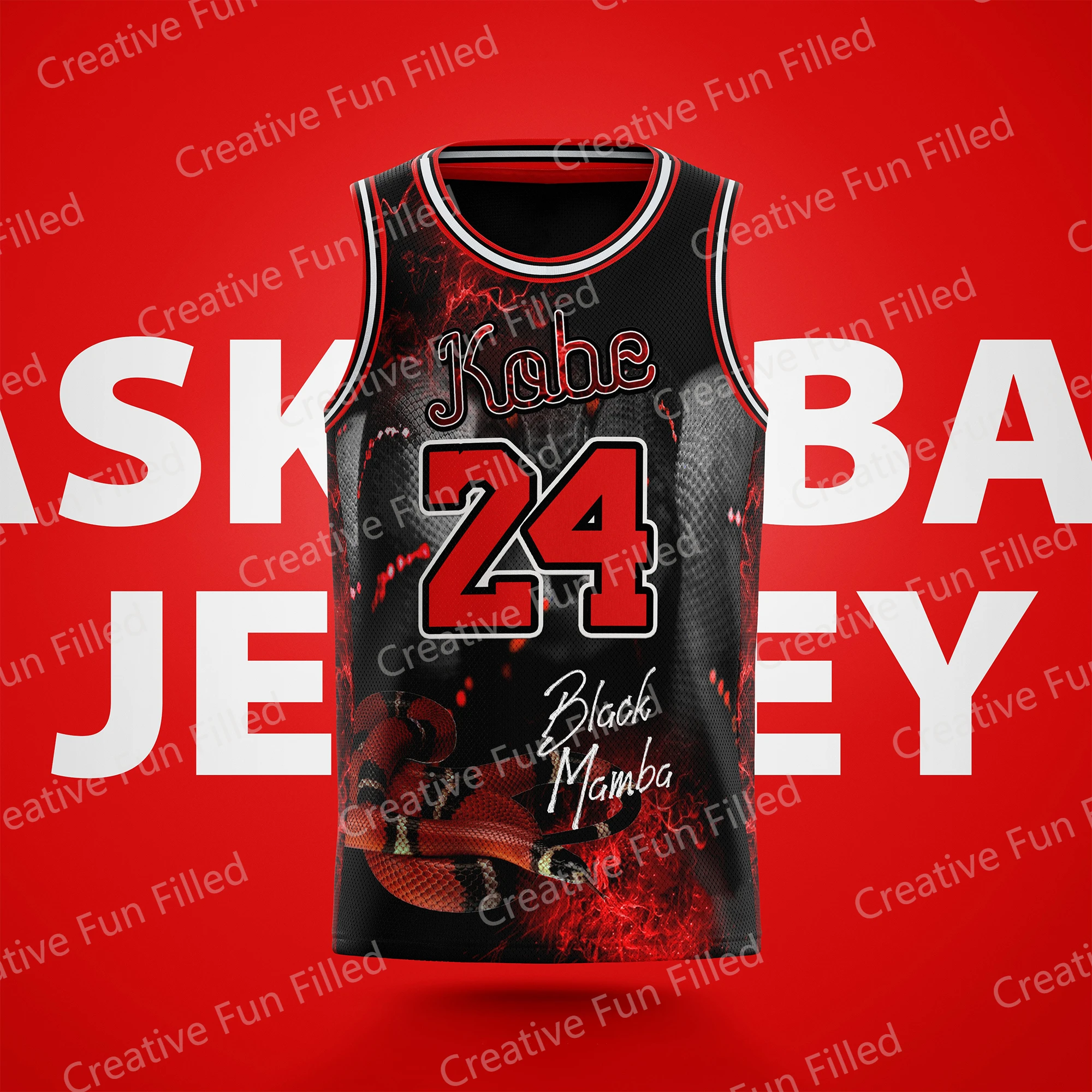 KBE Black Mamba TRIBUTE JERSEY Basketball Jersey Kit, Num 24 Vest, Fans Kit, Special Edition Training Uniform, New Arrival, 2024