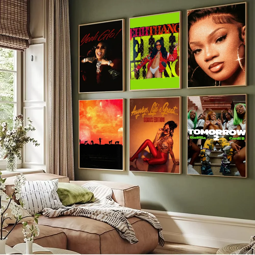 G-Glorilla Yeah Glo Album Poster Prints Artwork festival Bedroom Club living room Home Deco