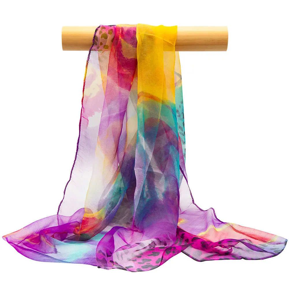 100% Silk Scarf Women Bandana Female Dongfeng Yarn Hijab Women\'s Bulk Buy Dots Shawl Wholesale Headband Lady Gift Solid Color