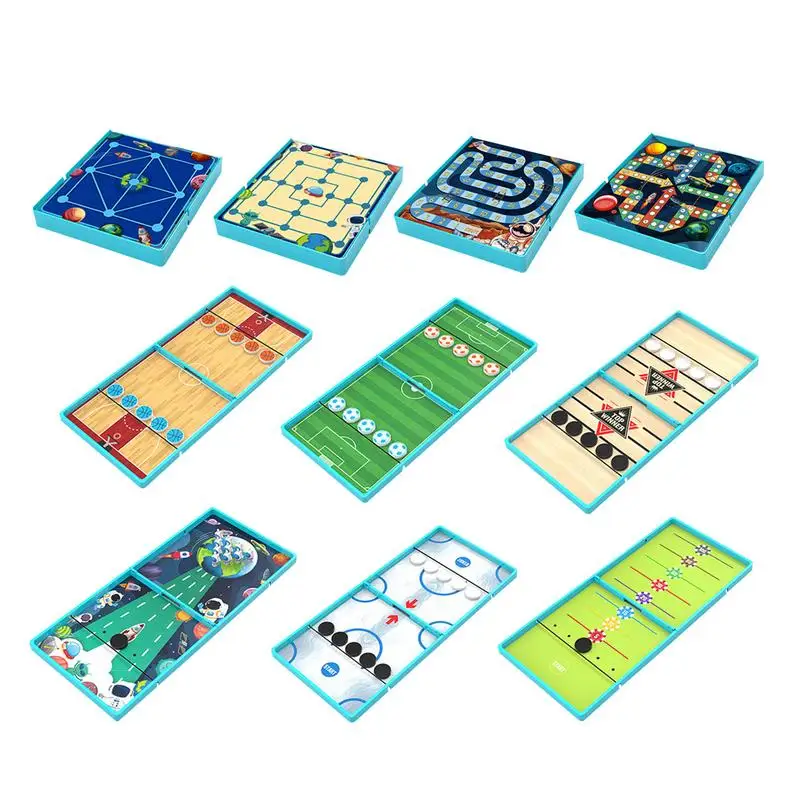 

Sling Hockey Board Game Hockey Foosball Board Game 10 In 1 Foldable Chess Board Desktop Battle Sling Foosball For Family Game