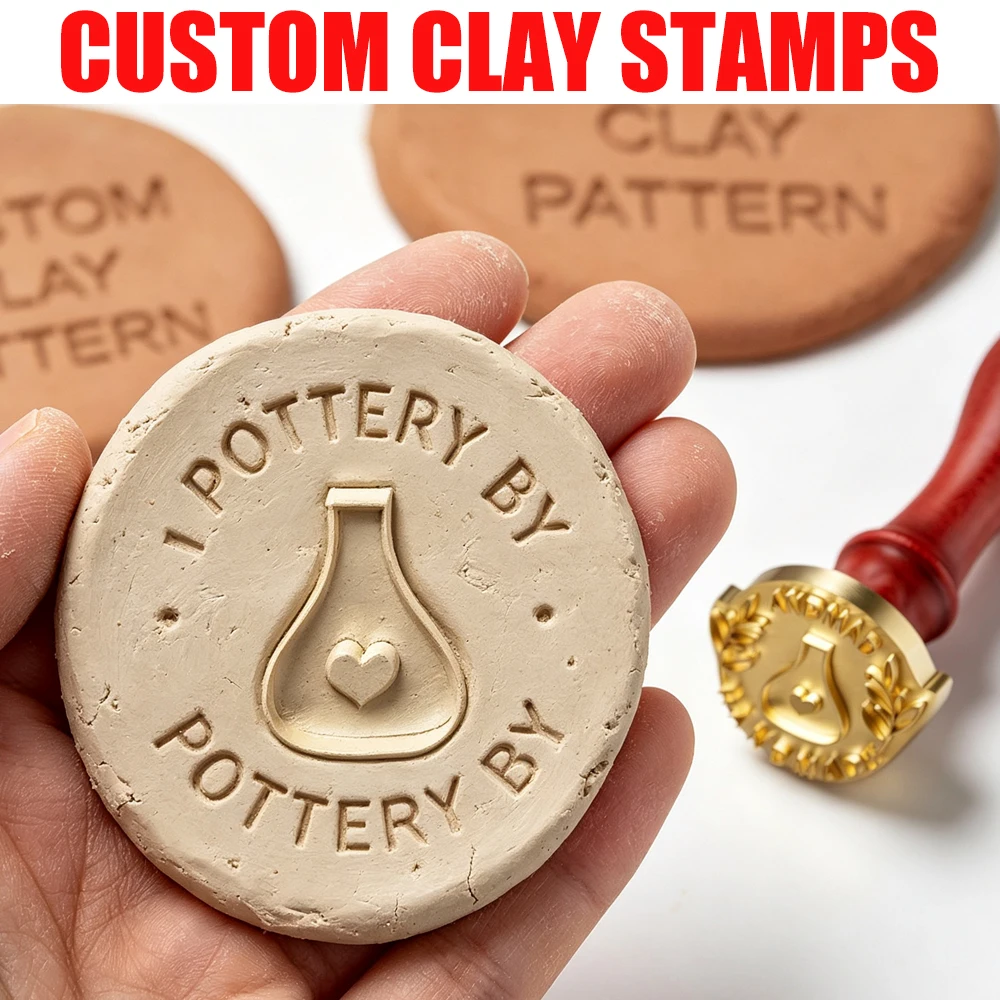 Soap Stamp Custom - أختام طينية مخصصة للسيراميك بتصميم شعار