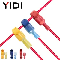 120pcs T-Tap T Type Wire Quick Crimp Connect Terminals Splice Snap Connectors Block Lock Electrical Cable Insulation Tool Set