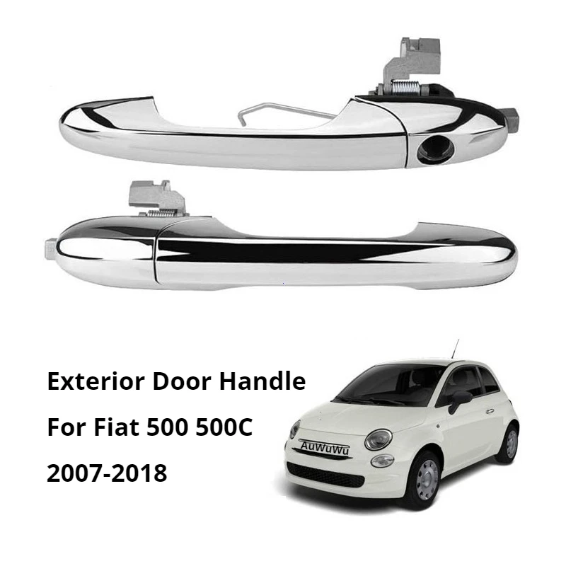 For Fiat 500 500C 2007-2018 Left/Right Hand Drive Exterior Door Handle Chrome Car Replacement Accessories