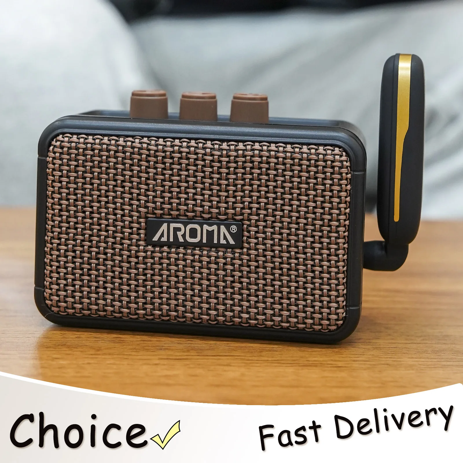 

Aroma AG-04 Amplifier Bluetooth Audio AMP Portable Speaker Electric Guitar Mini Amplifier 5W Output Electric Guitar Accessory