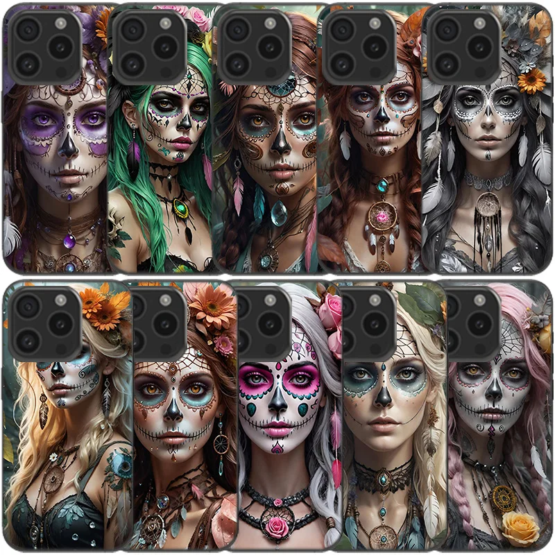 Прозрачный чехол для телефона «Ловец снов» Sugar Skull для Apple iPhone 12, 13, Mini 11, 14, 15, 16 Pro Max, мягкий чехол XS MAX XR