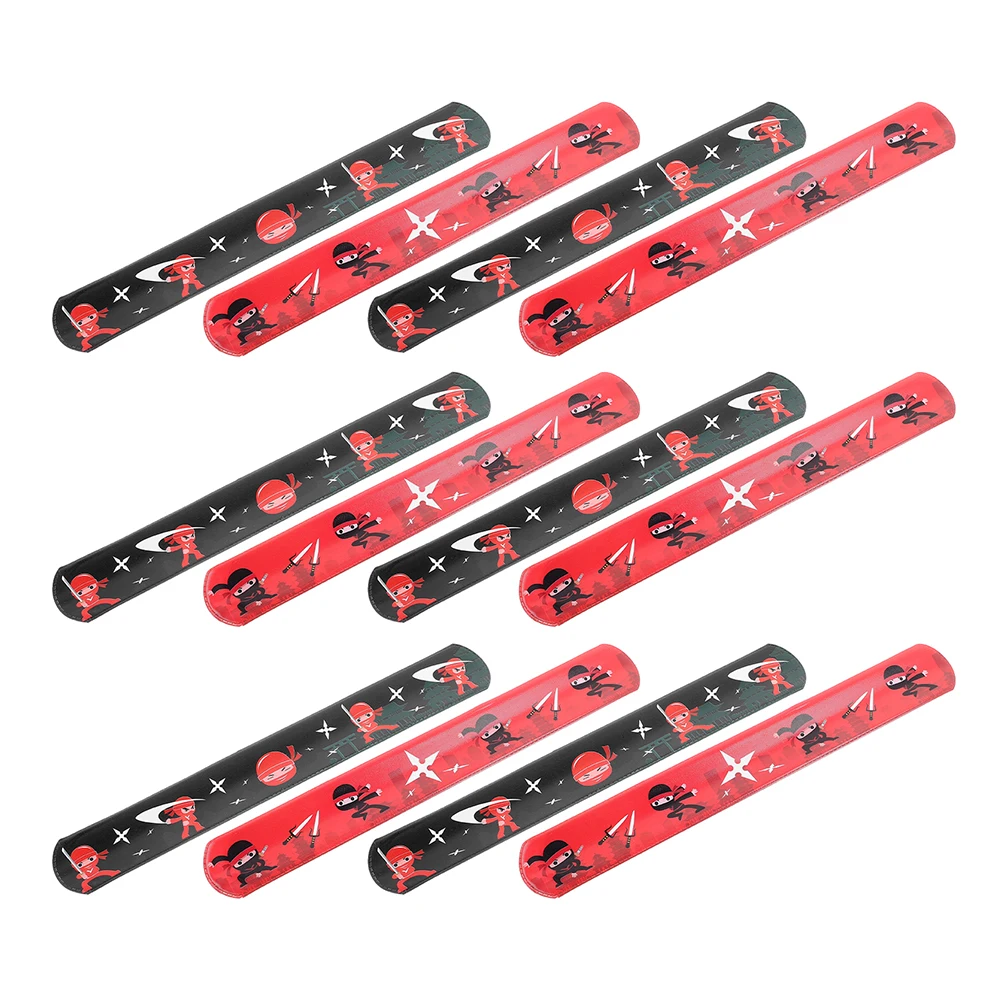 24 pièces Bracelets à gifle Bracelets d'anniversaire Bracelets à gifle de fête Bracelets jouet élastique Flexible