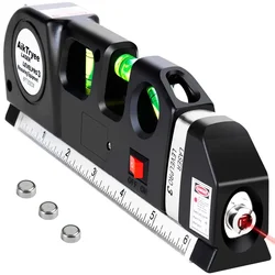 Laser Level Horizon Vertical Measure 8FT Aligner Standard and Metric Rulers Multipurpose Measur