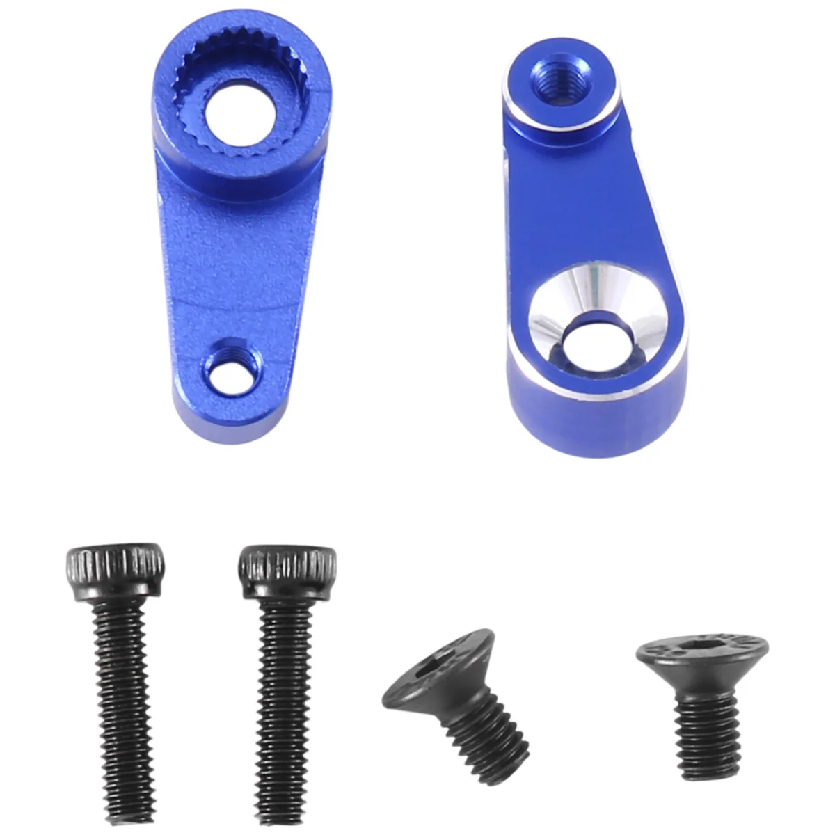 2Pcs Metal 25T Servo Arm Servo Horn 9740 for Traxxas TRX4M 1/18 RC Crawler Car Upgrade Parts Accessories,Blue