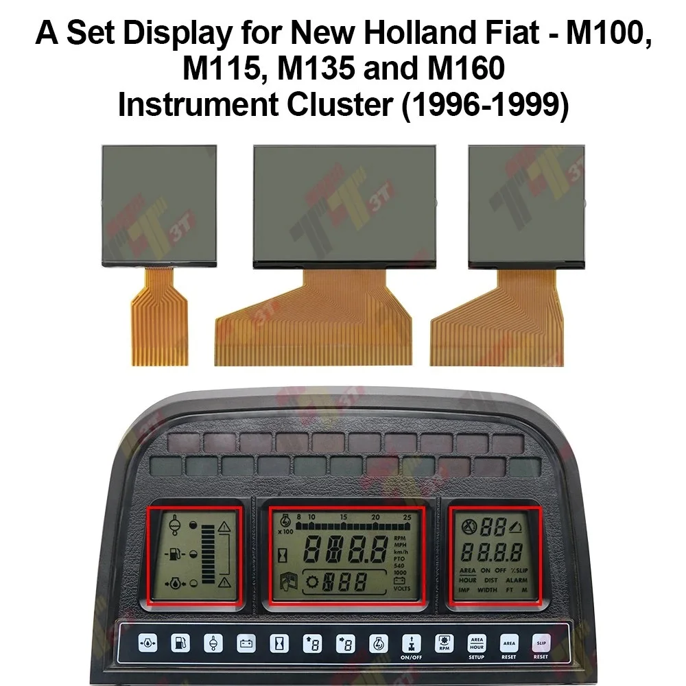 Ein Display-Set für New Holland / Ford PowerStar 40, 60 Gemini, TM / TS, TN / TN-A, Fiat M-Serie, Case IH MXM Instrumentencluster – Detail 3