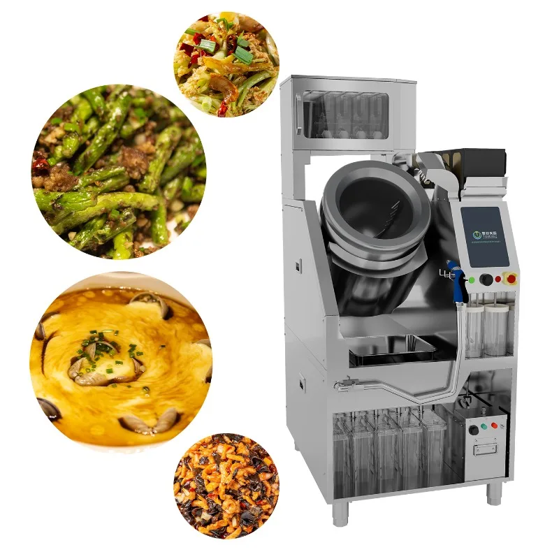 Robot de Cocina Inteligente para Fideos Picantes, Pasta, Wok Automático, Arroz Frito y Pollo con Mezcla Automática