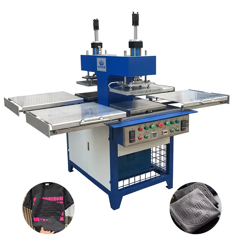 Silicone embossing marking machine Fabric clothing T-shirt liquid silicone label forming hot press machine