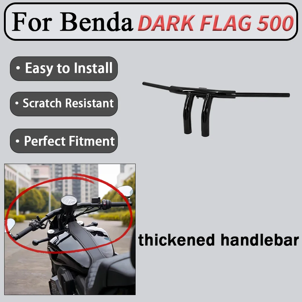For Benda BD DARK FLAG 500 modified Harley style steering column thick handlebar high quality rear tilt steering handle