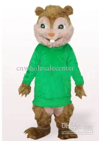 

New Adult Hot Sale Foam Lovely Green squirrel Fancy Cartoon Mascot Costume Plush Christmas Fancy Dress Halloween Mascot Costume