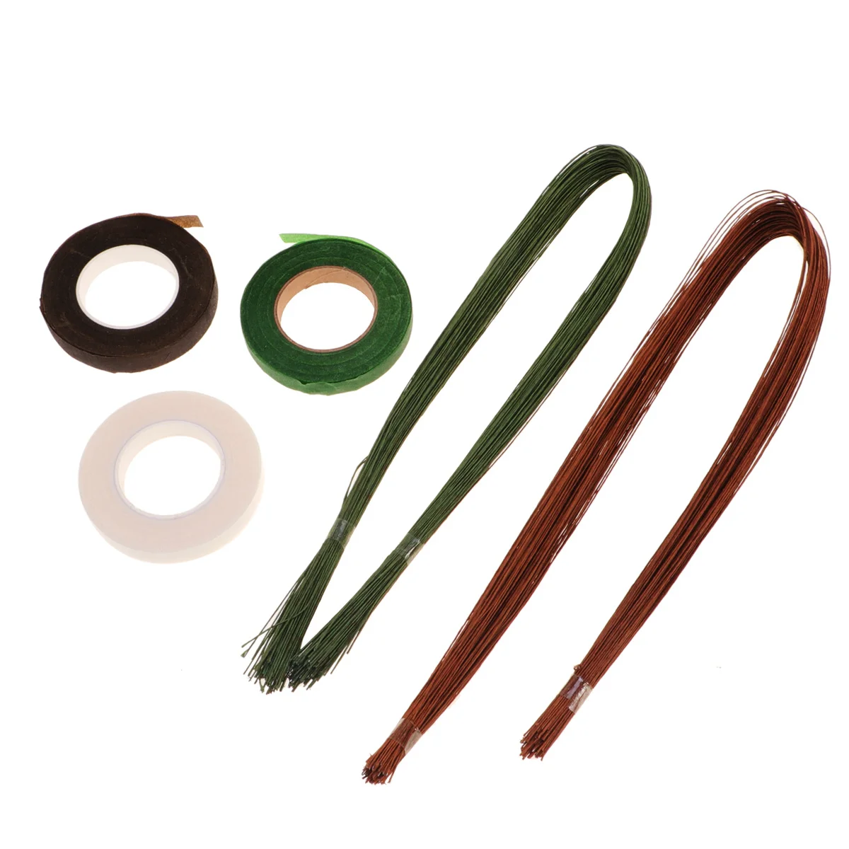 1 مجموعة 1 مجموعة Diy بها بنفسك زهرة المواد طقم أدوات قوي لمط الأزهار الشريط الملونة سلك الجذعية اكسسوارات ل باقة التفاف الزفاف #4