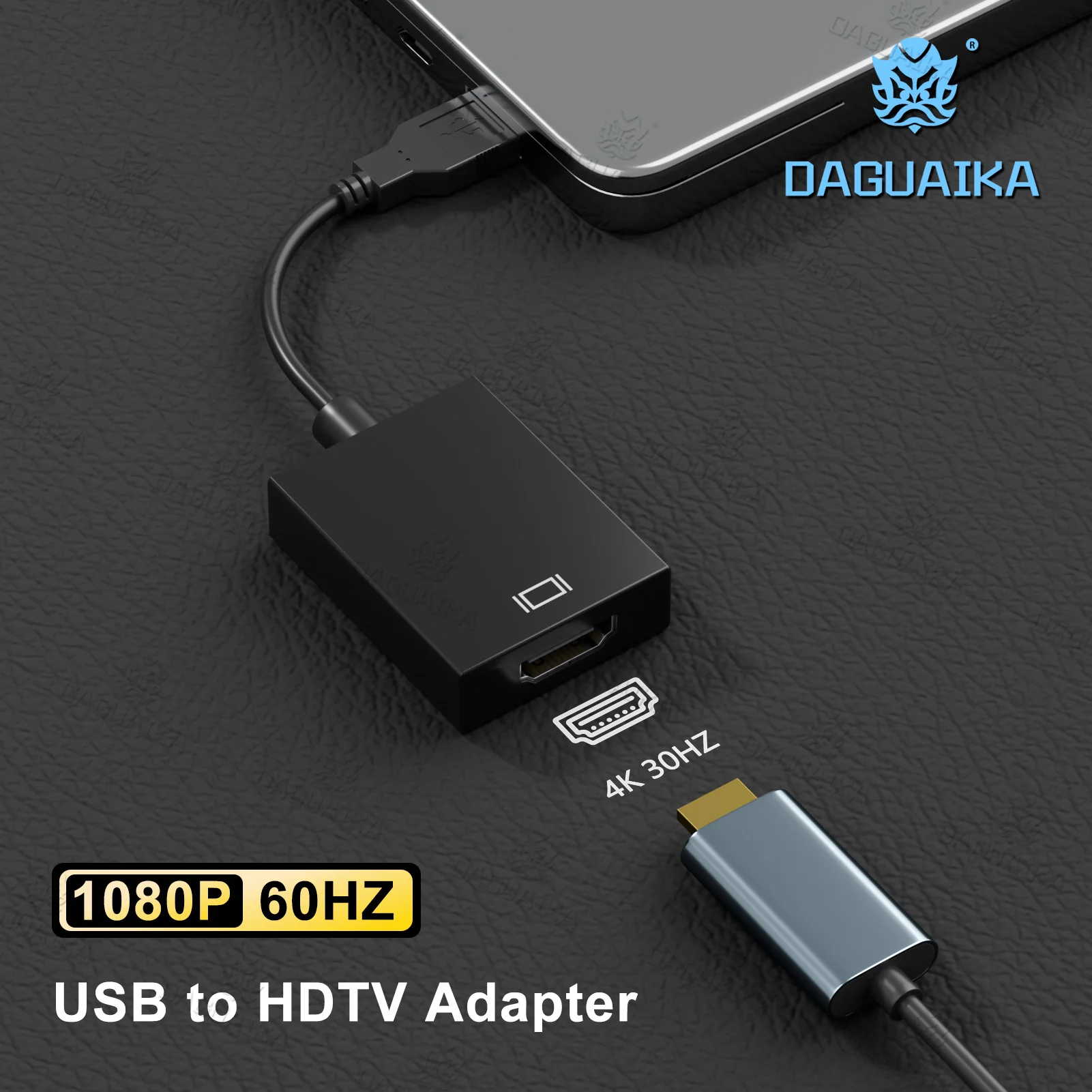 

USB3.0 to HDMI-Adapter USB 3.0/2.0 to HDMI-Compatible Cable Multi-Display Video Converter- PC Laptop Windows 7 8 10 Laptop