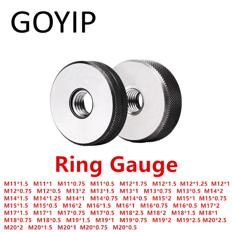 M11  M12  M13  M14  M15  M16  M17  M18  M19  M20 6G Metric Thread Ring Gauge Go And No-Go Gage Support Customized