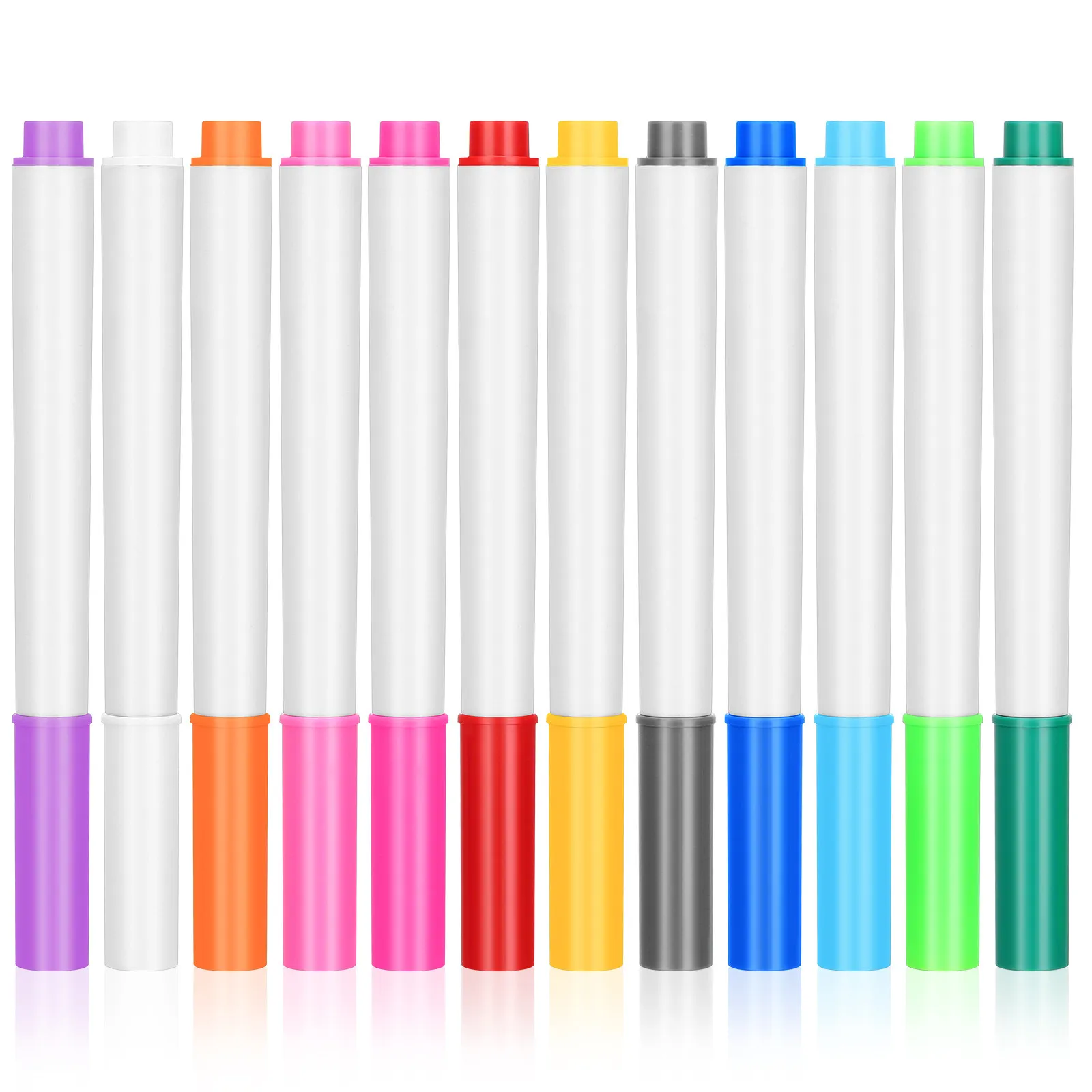 

12Pcs Erasable Liquid Pens Colorful Refillable Painting Pens for Illuminated Boards DIY Graffiti Art Craft Projects Home Office