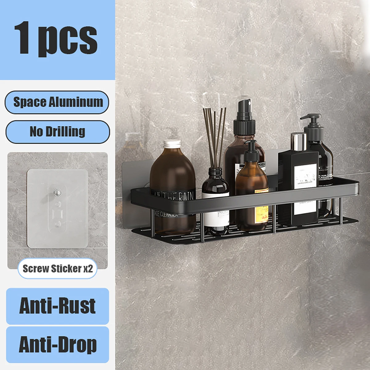 Badkamer  Opslag rek  Geen boor  Planken  Op de muur gemonteerd  Hoekplank  Douchehouder  Voor toilet  Shampoo-organizer  Badkameraccessoires