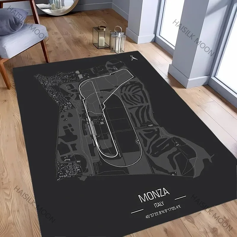 Race Track Circuit Design Carpet Mat Rug - Bahrain Monaco Nürburgring Motorsport Home Decoration Bedroom Decor Home Carpet