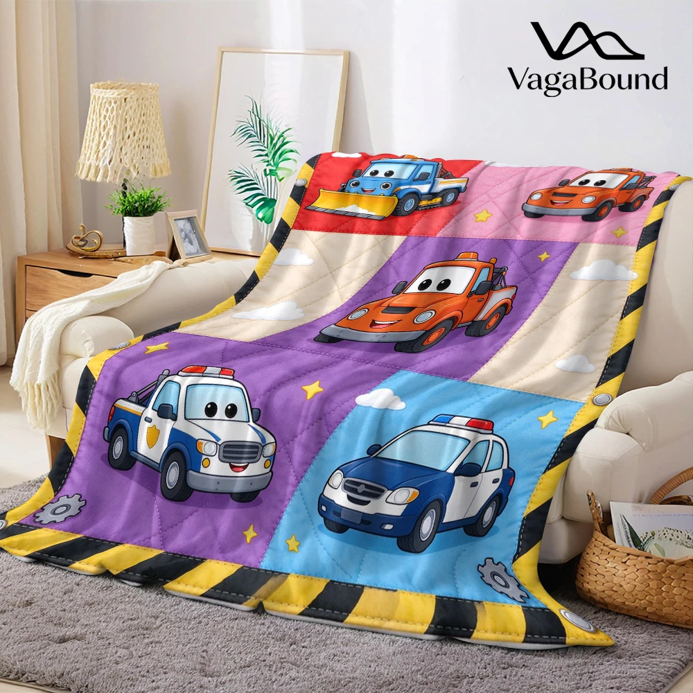 Plow Tow Police Gear Flannel Blanket Perfect for Sofa Office Bed Travel Sleep Read Relax Camping Four Season Use