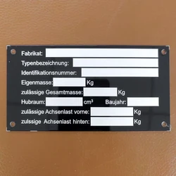 Aluminum Blank Vin Serial ID Type Chassis Tag Plate Car Truck Equipment Trailer RV Parts Camper Accessories