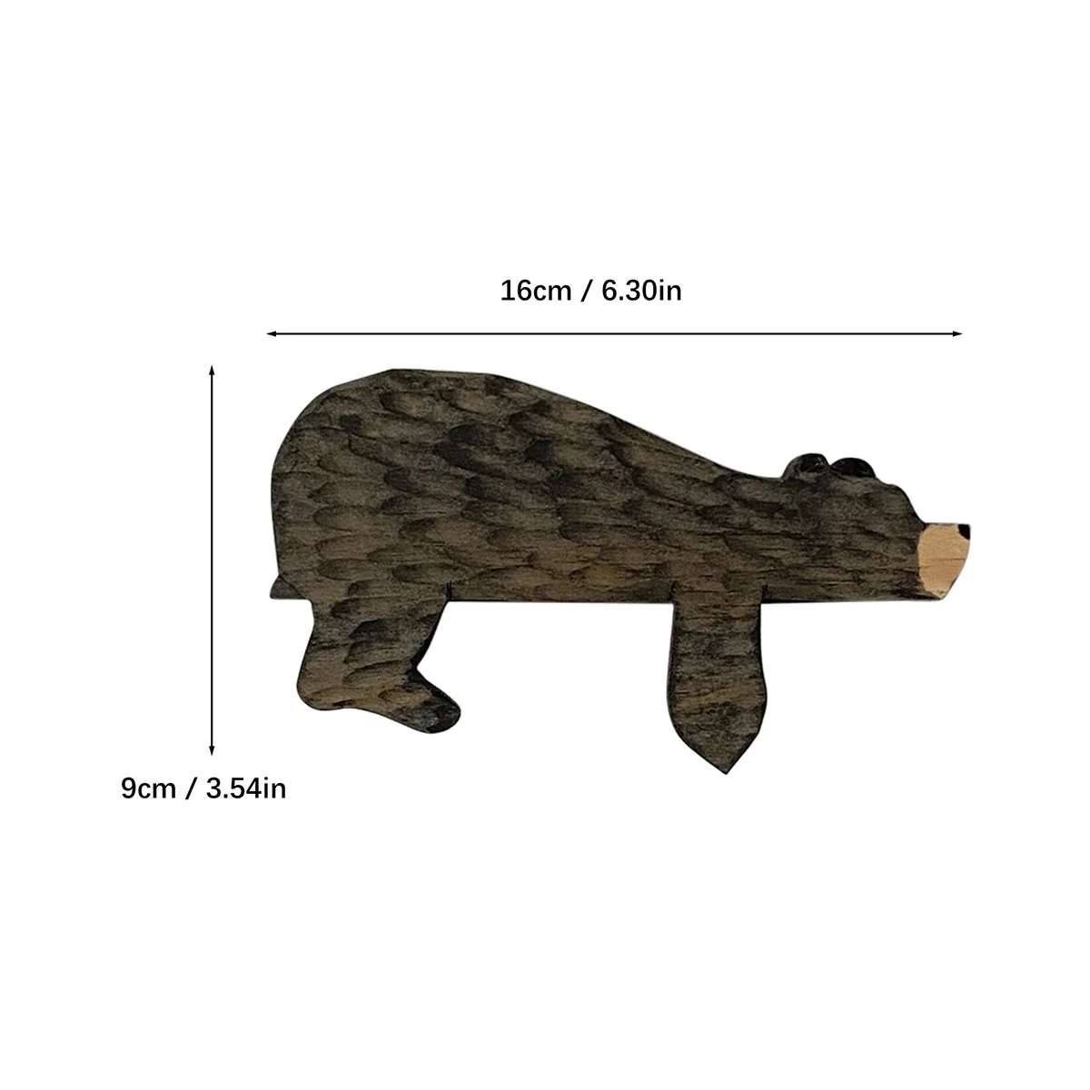 나무 곰 문짝 토퍼 장식, 귀여운 곰 문짝 코너 조각, 나무 예술 조각상 장식