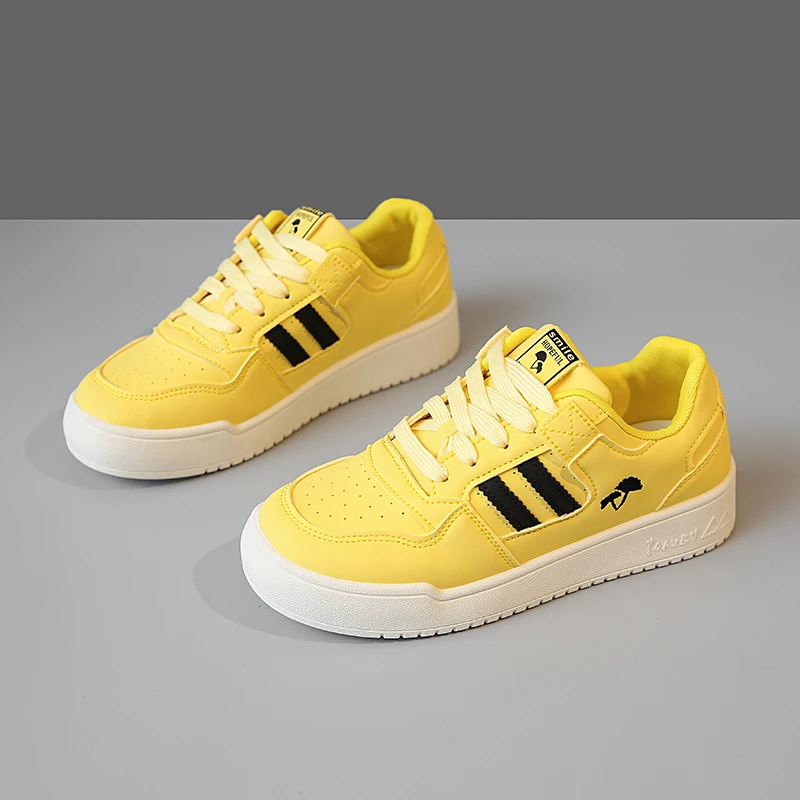 

Cool Sport Brand Shoes for Women Yellow Pink Girls Street Trend Walking Sneakers Flat Comfortable Autumn Lady Shoes