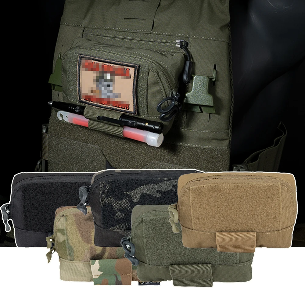 

Tactical Map Bag Airsoft Accessory Pouch MOLLE Vest Chest Panel Sundries Storage Packet CS Cycling Hunting Shooting Equipment