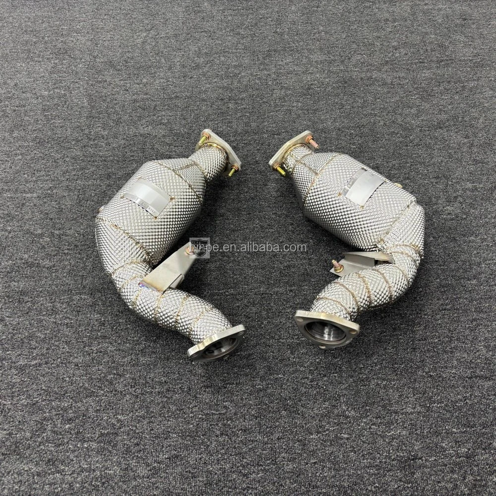ACE für Audi S4 S5 A7 A8 B8 Q5 SQ5 3.0 TFSI V6 304 Edelstahl Hitzeschutz Downpipe Auspuffrohre – Detail 5