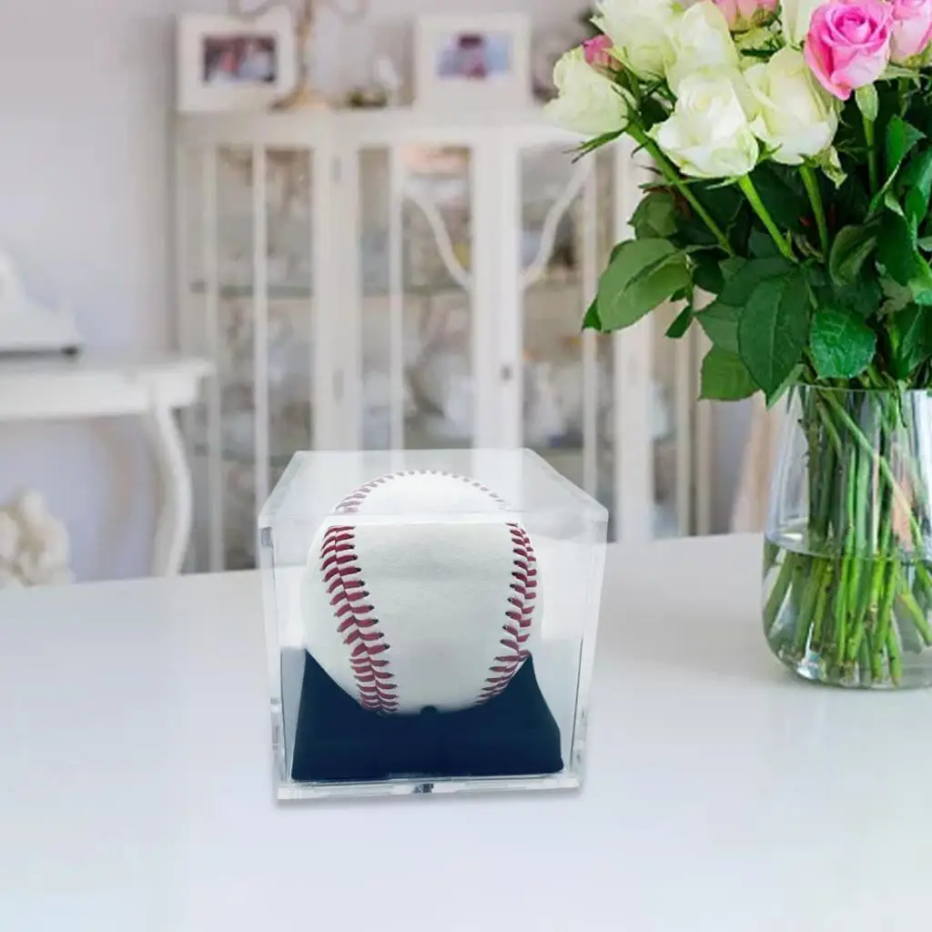 Acrylic Box for Display Baseball Display Case Protector Cube Memorabilia