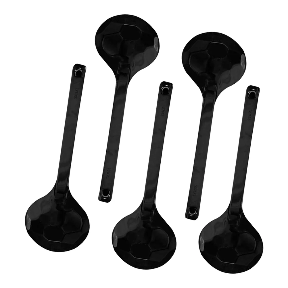 

5 Pcs Chinese Style Hot Pot Seasoning Spoon Coffee Handle Melamine Japanese Spoons