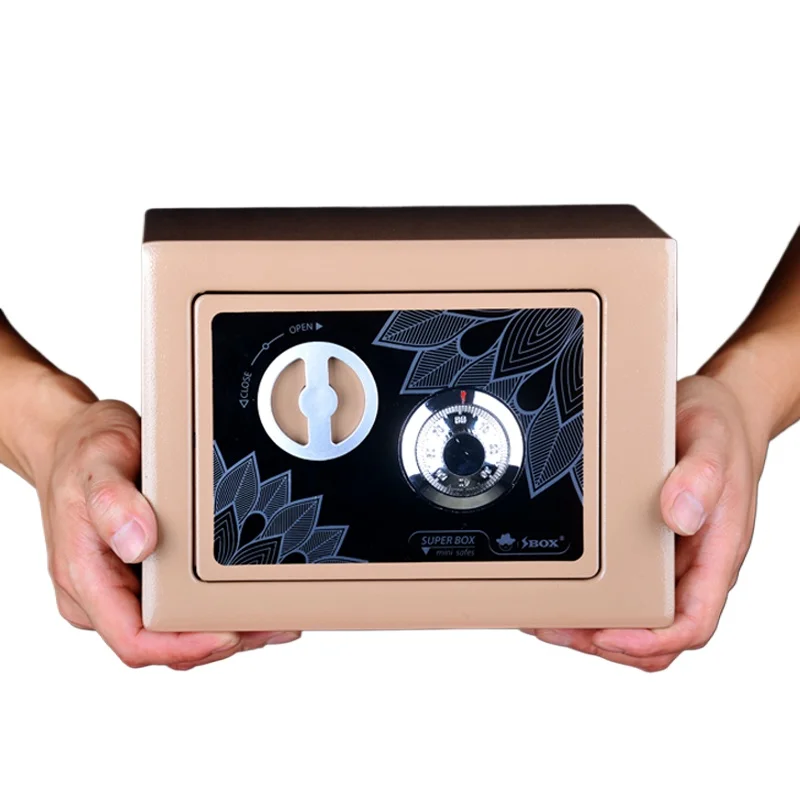 Household small safe, ultra-small mechanical password safe deposit box, wall-mounted invisible safe