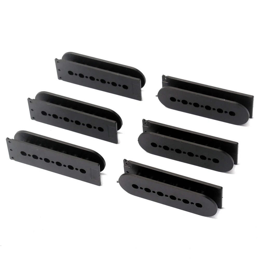 

6pcs GB804 Electric Guitar Double Coil 6 Strings Pickup Humbucker Slug Bobbin Cover for PB Bass (Black)