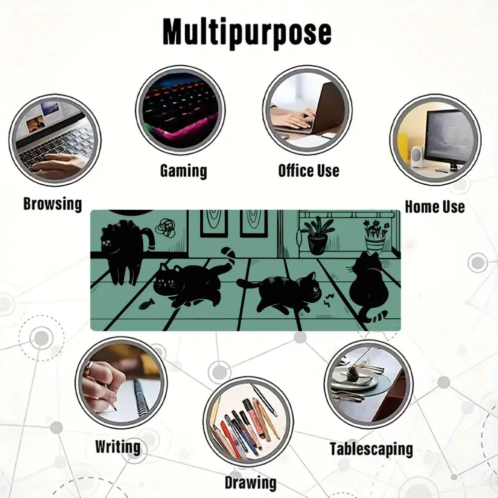 1 pçs mouse pad tamanho grande mouse pad xxl teclado de borracha mouse tapete anti-deslizamento gamer mouse pad portátil escritório em casa mouse cobertor