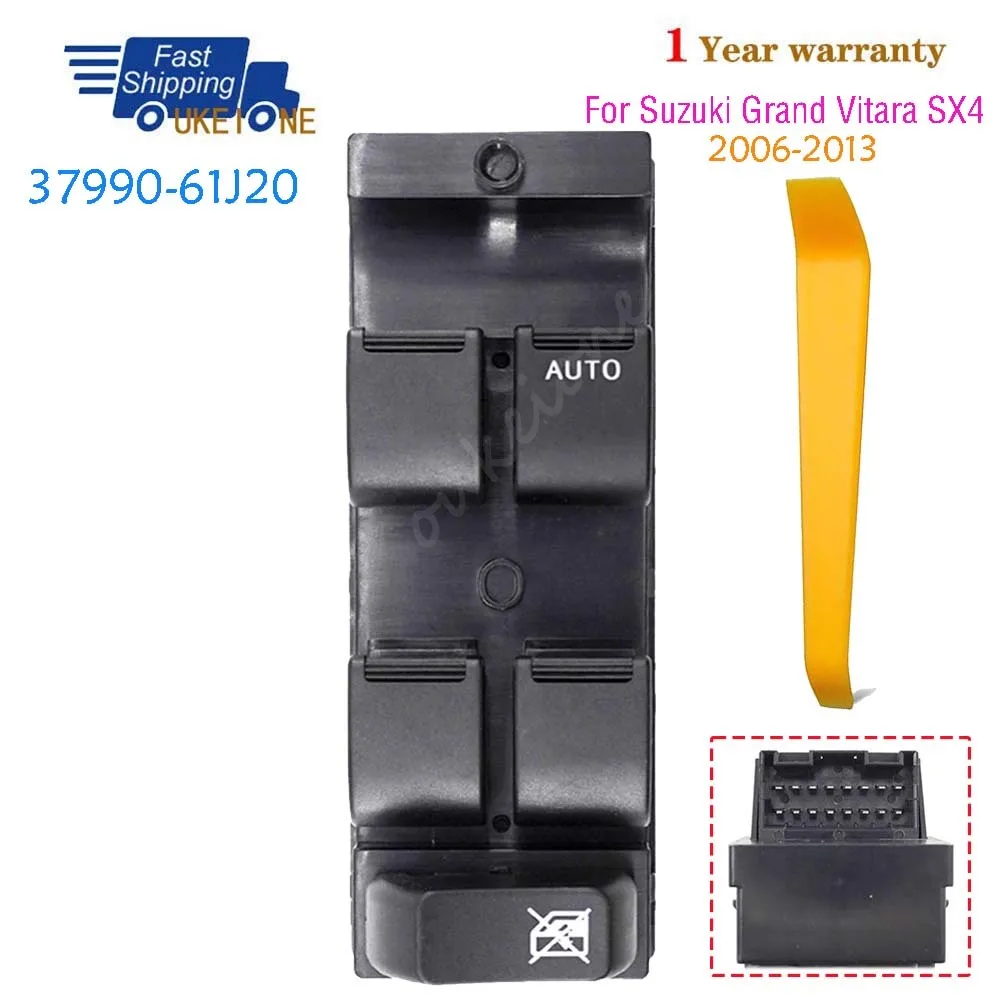 

37990-61J20 For Suzuki Grand Vitara SX4 2006-2013 Front Right Master Driver Side Electric Power Lifter Window Switch Button