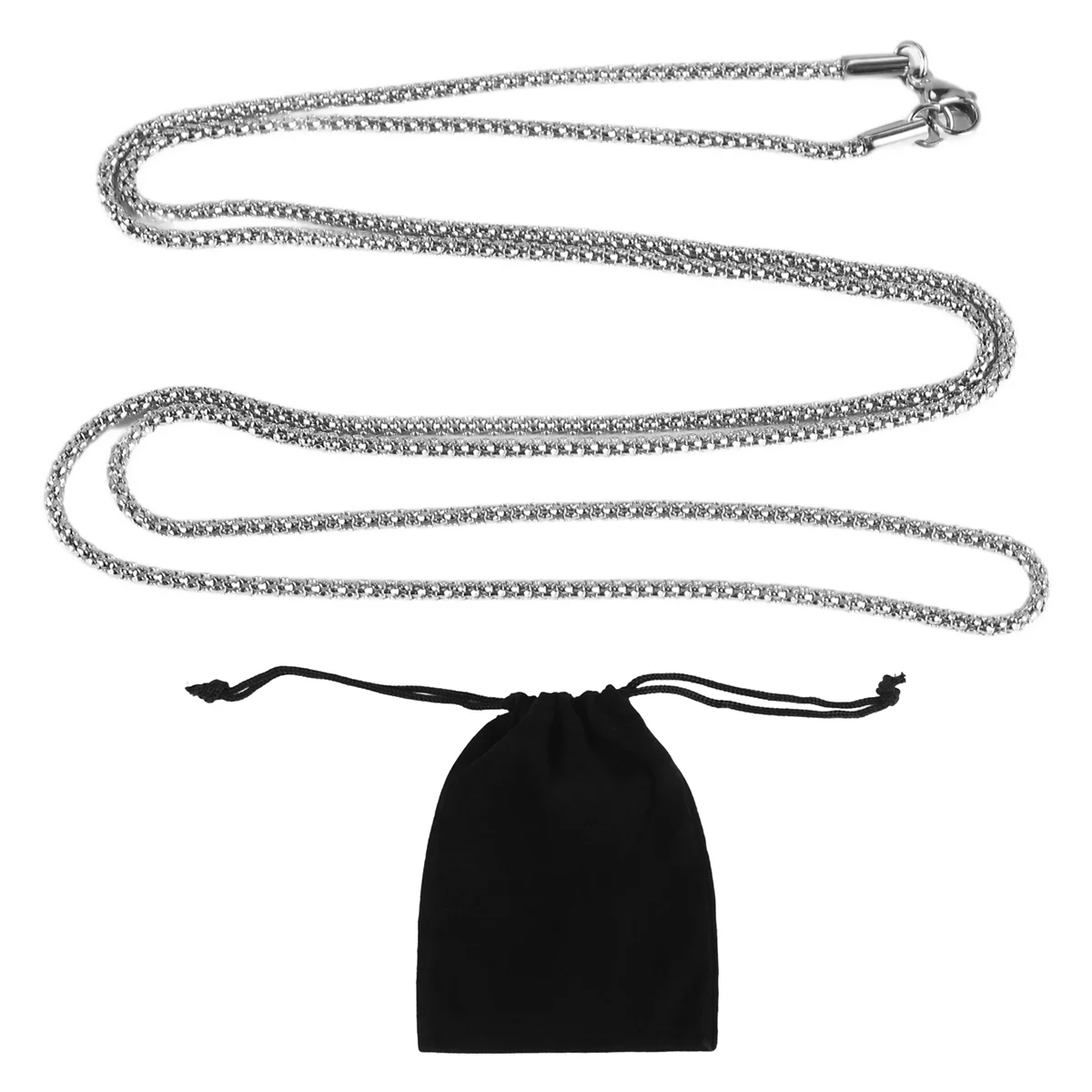 

Ювелирная женская цепочка A98U, броне-цепочка из нержавеющей стали, серебро – ширина 2 мм – длина 80 см.