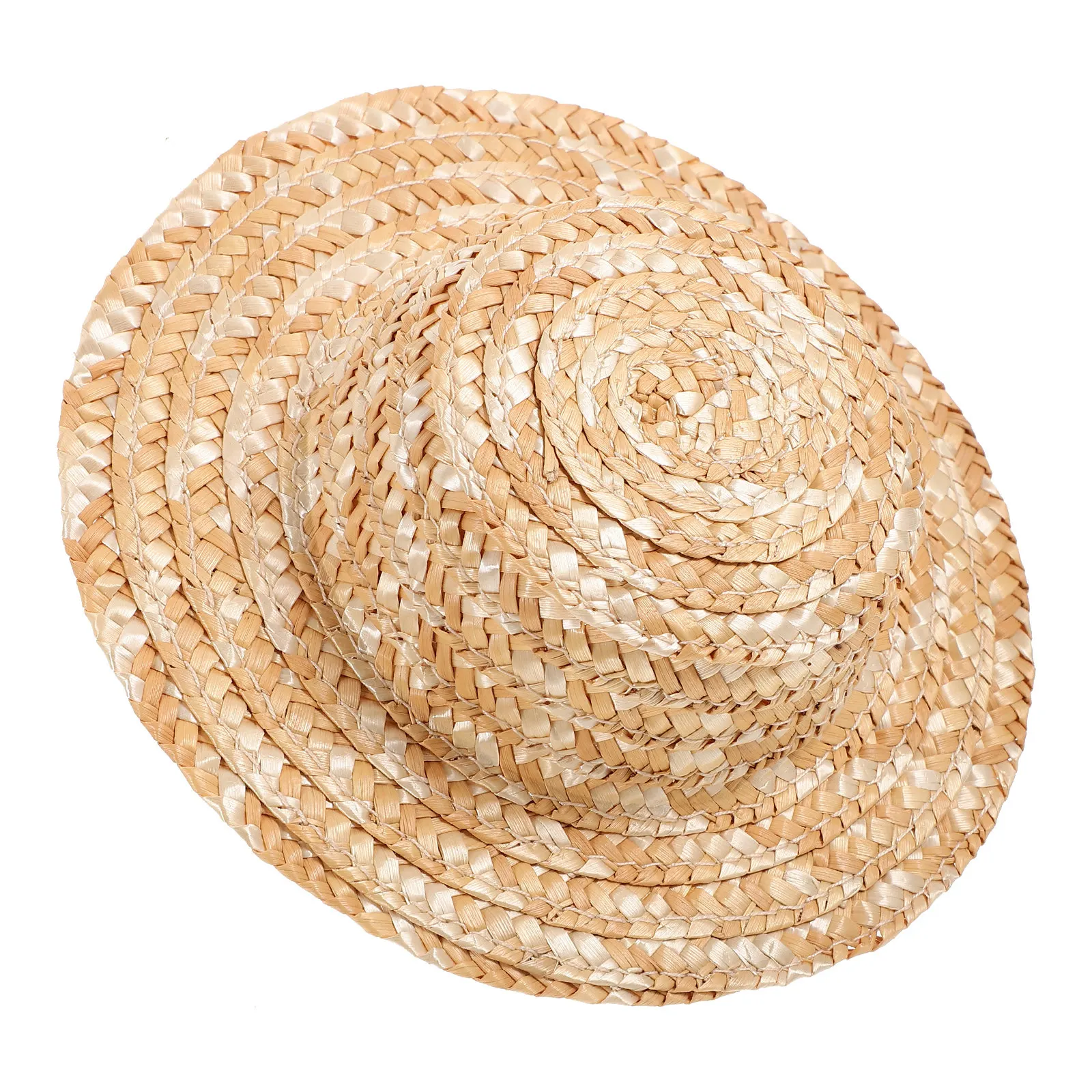 Mini Straw Small Round Top Hat Woven Craft Decoration DIY Home Photo Prop Accessory Mini Straw Hat Small Decor Accessory