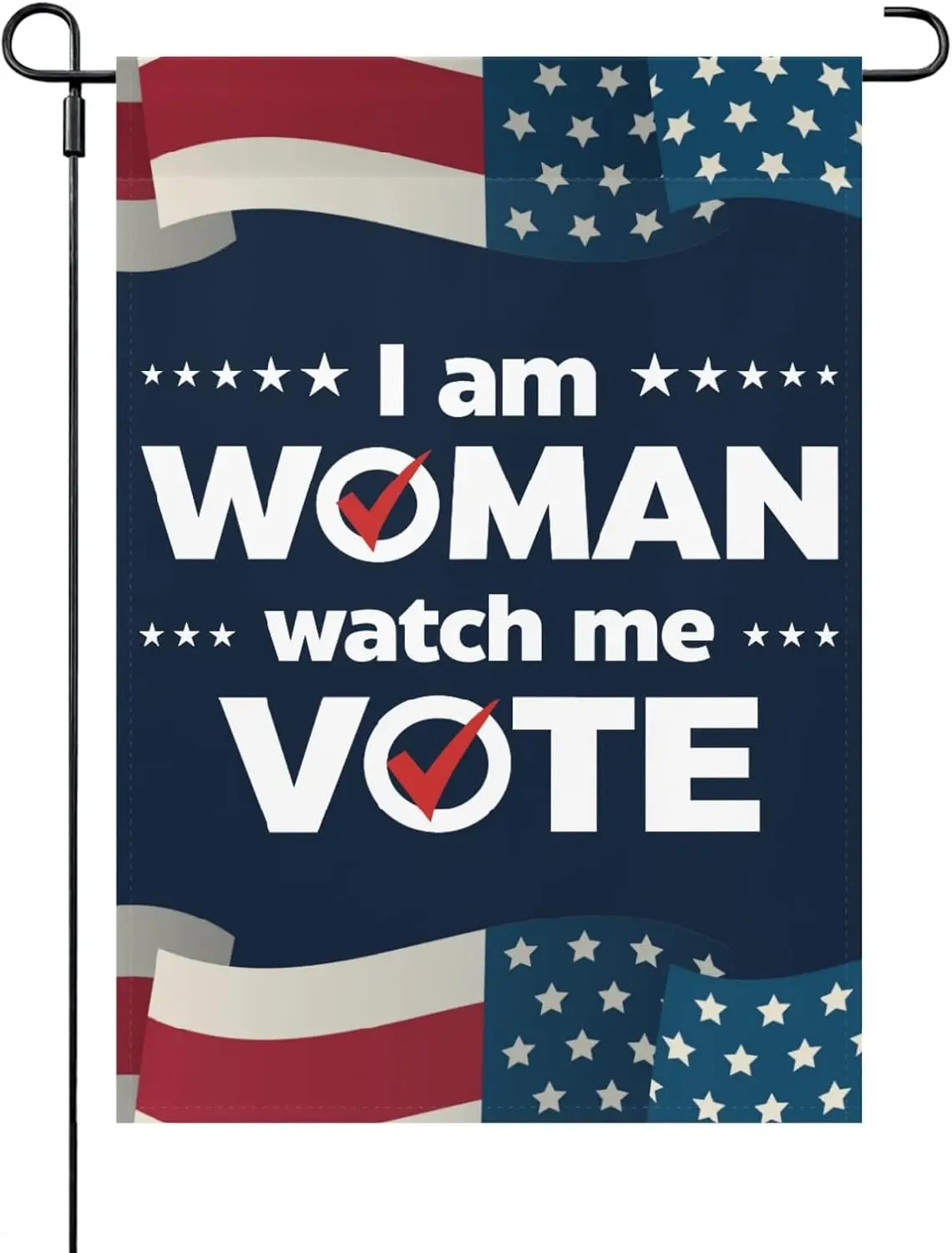 I Am Woman Watch Me Vote Garden Flags One Size, Unique Funny Garden Flags Double Sided Beach Outdoor Flag One Size Outdoor Sign