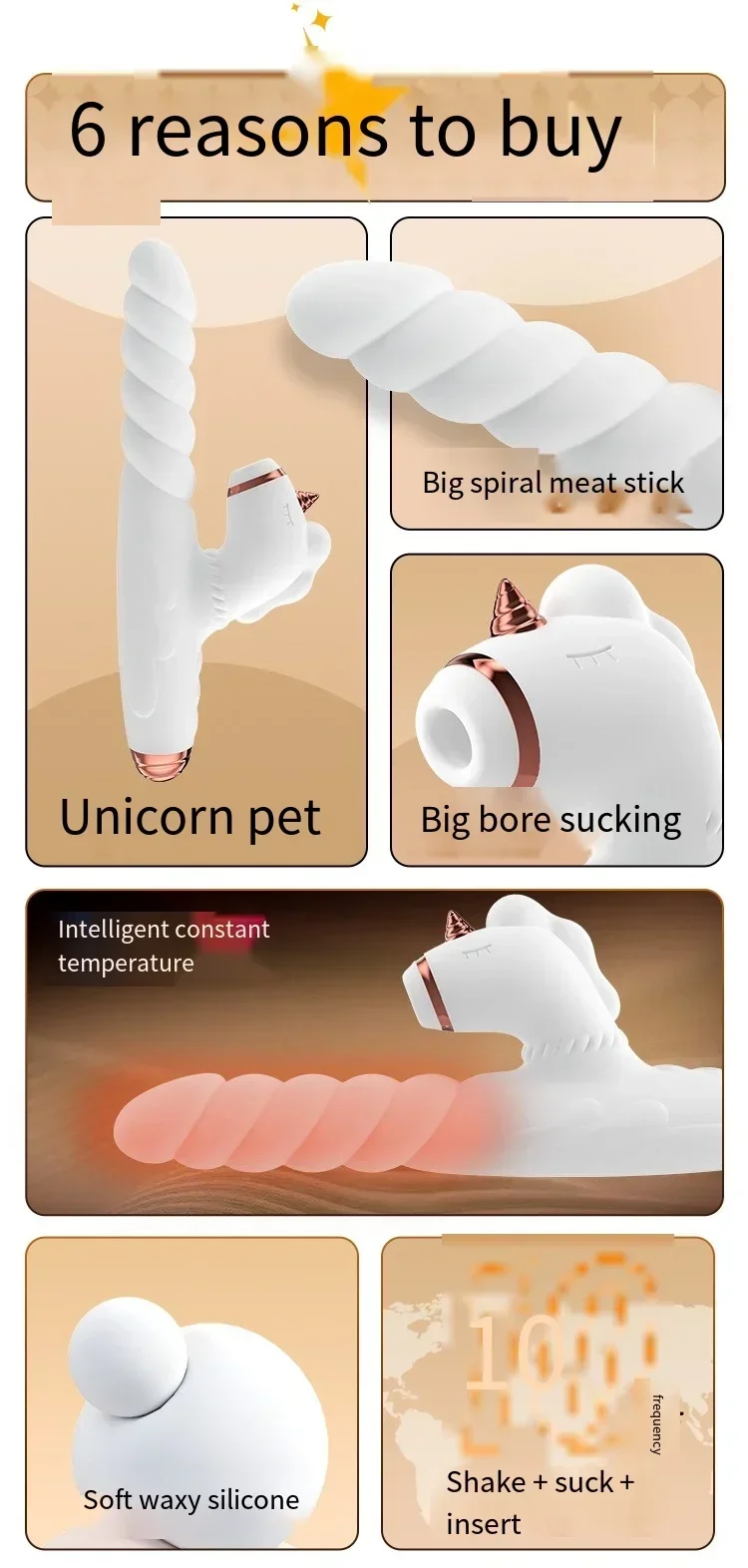 الإناث الاستمناء لعبة الجنس هزاز يونيكورن على شكل التدفئة دسار آلة البظر مصاصة عصا تدليك أدوات Sexshop للبالغين #2