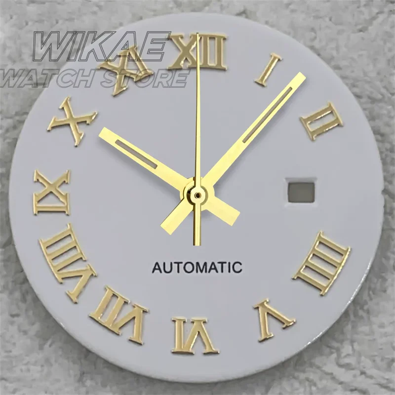 24.5mm NH05 Women's Watch Dial With Hand Roman/drill count/Shell C3 luminous dial for NH05 06 Lady's Watch Modified Accessories