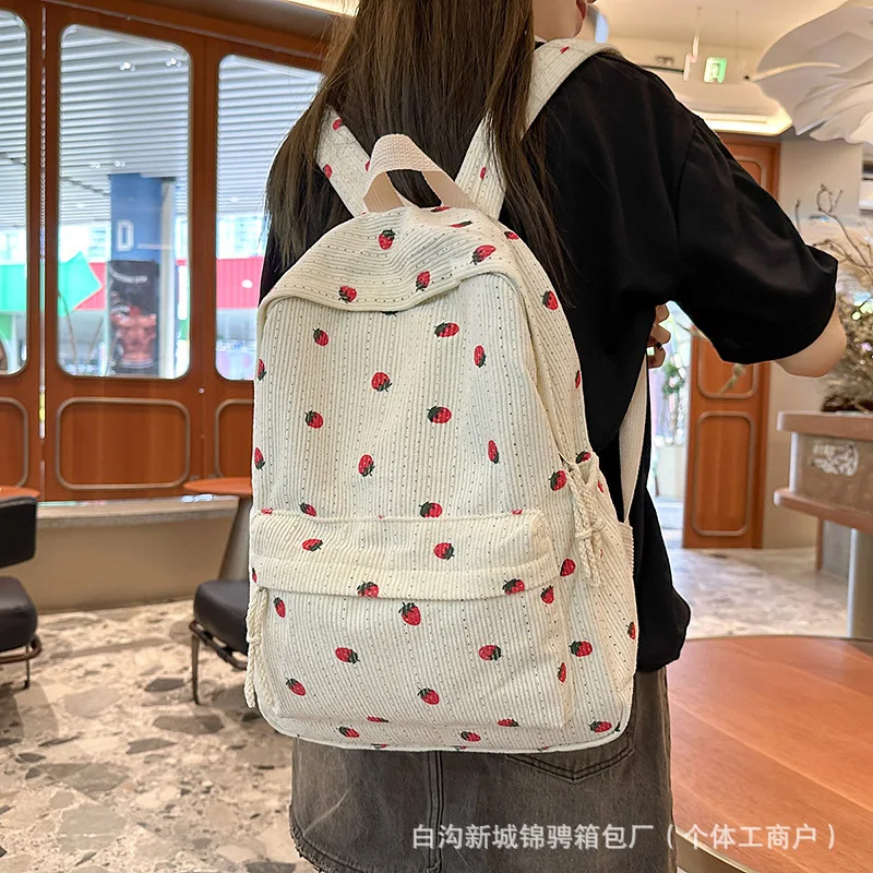 mochila-feminina-de-veludo-cotele-com-estampa-de-morango-grande-e-casual-para-escola-dia-a-dia-deslocamento-e-compras-no-campus