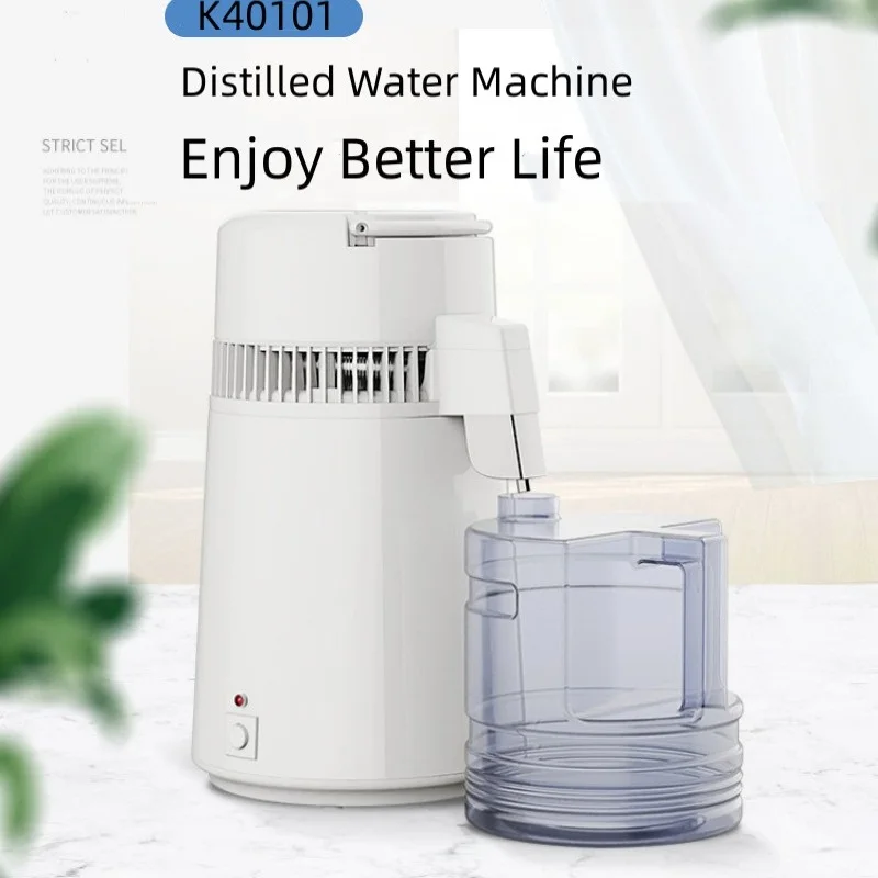 Destilador de agua de 220V, 750W, 4L, purificador, dispensador de filtro, botella para beber con calefacción, máquina de agua destilada de acero