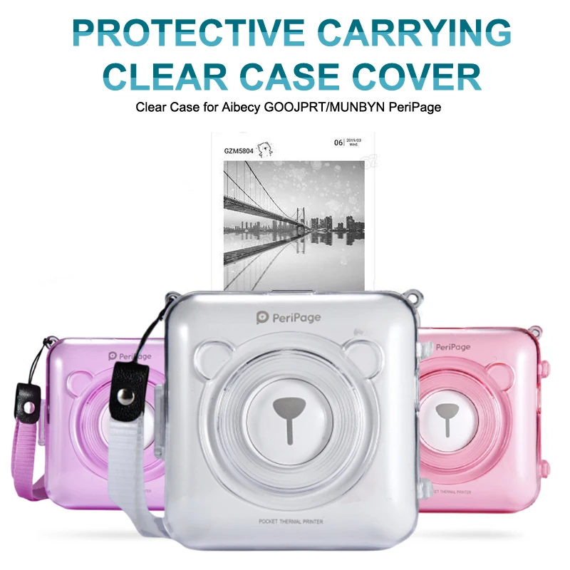 

1Pc A6/C6 Portable Bluetooth Thermal Photo Inkless Printer Colorful Case Protective Cover Protective Bag Protective Hard Shell