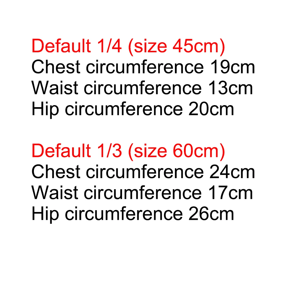 1/3 1/4 Doll's Clothes for 60/45cm Bjd Doll Skirt Slim Fit with Elastic Drawstring Strap Girl Toys Doll Accessories, No Doll