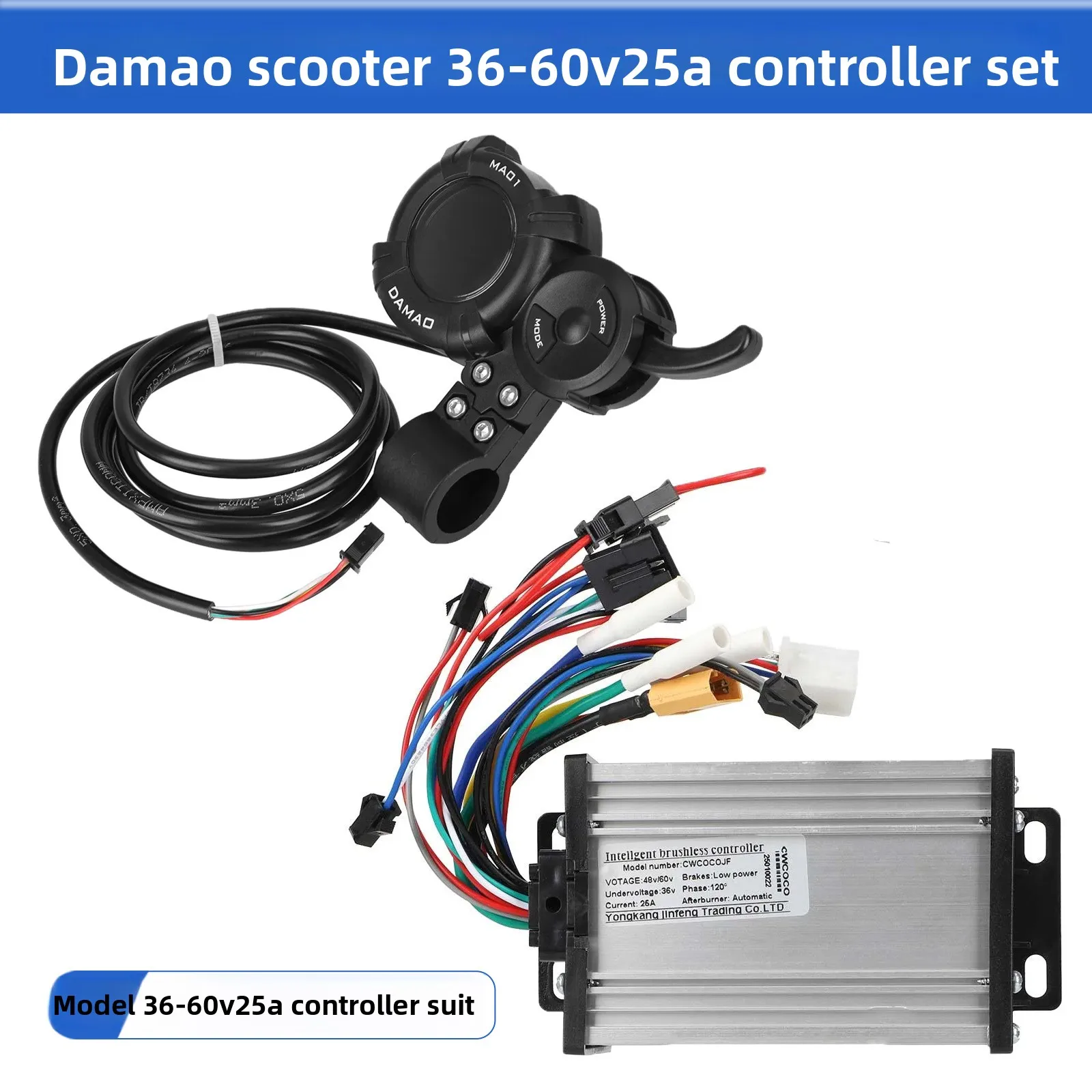 DAMAO Roller 36-60V25A Controller-Kit Roller LCD-Instrument Gaspedal-Bildschirm