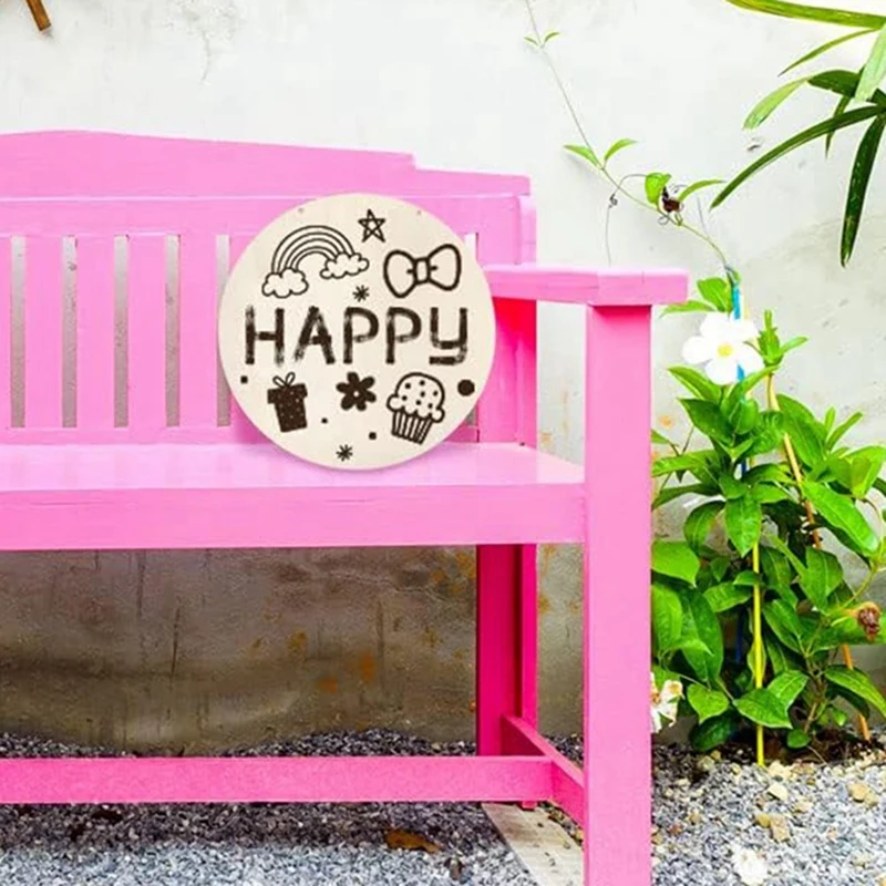 6 Pcs Wood Circles For Crafts Unfinished Wooden Slice Round Wooden Discs Round Wood Chips