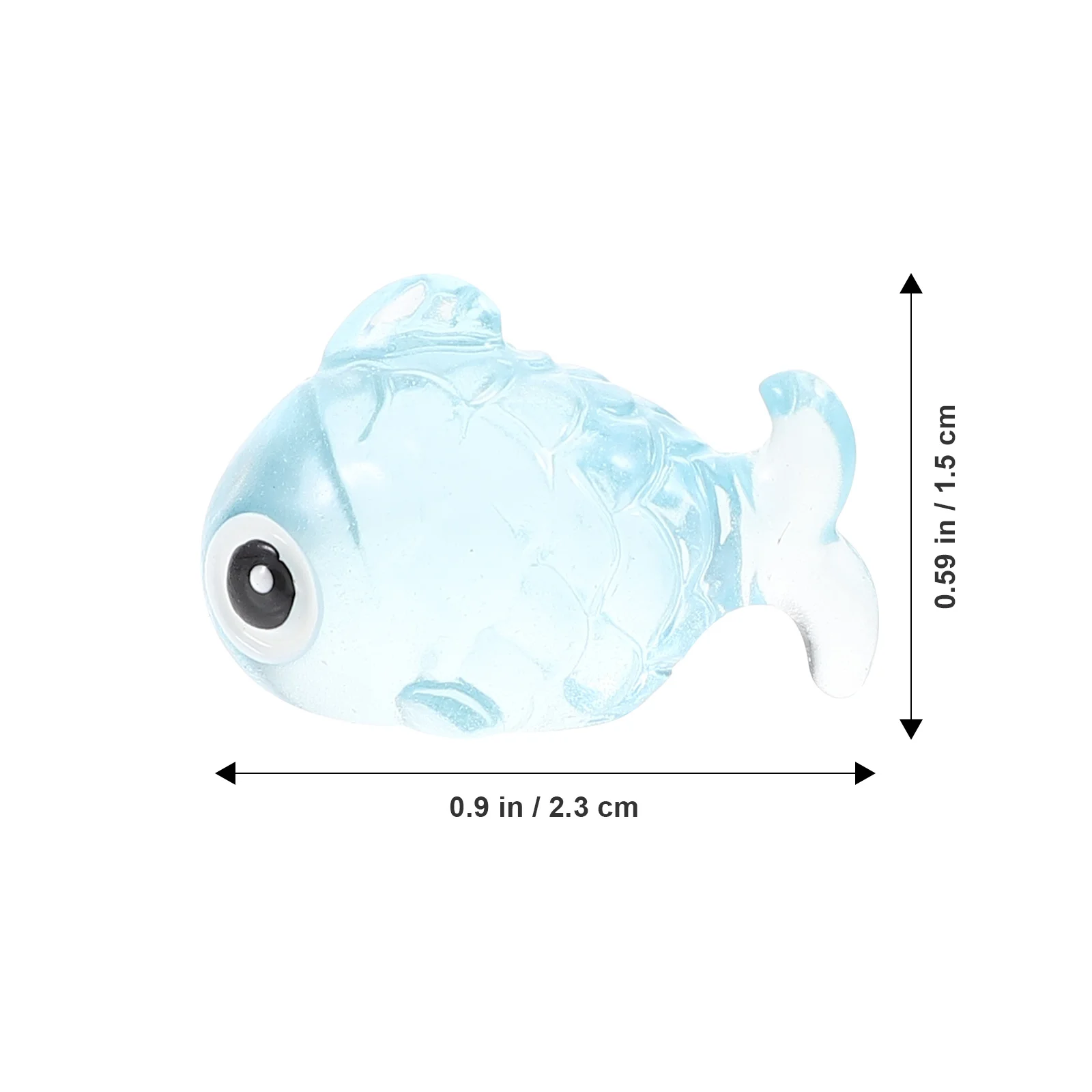 12 szt. Świecących w ciemności miniaturowych rybek z żywicy, ozdoby do mikrokrajobrazu, doniczek na sukulenty, dekoracji ogrodów mechowych, małe rybki