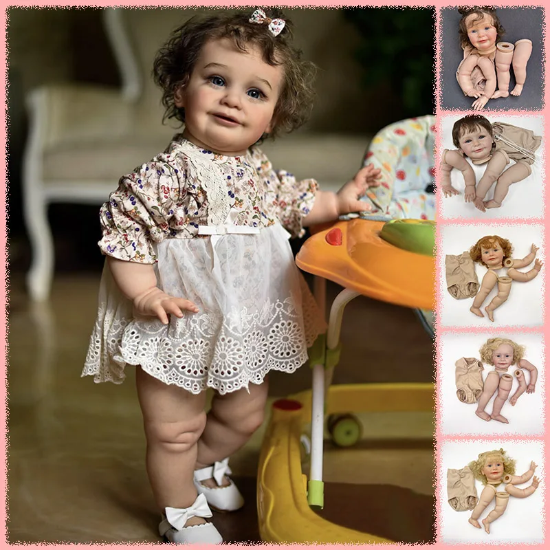 

23inch Hand Root Hair Awake Multiple Styles Reborn Zoe Doll Kit Unfinished Lifelike Multiple Layers Painting Doll Parts