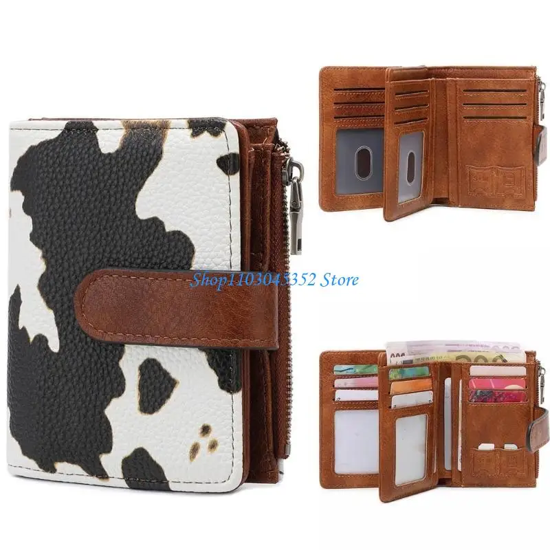 محفظة قصيرة الحجم بحجم صغير للسفر، مقصورات متعددة، محفظة عملات معدنية من جلد البولي يوريثان، إكسسوار نسائي