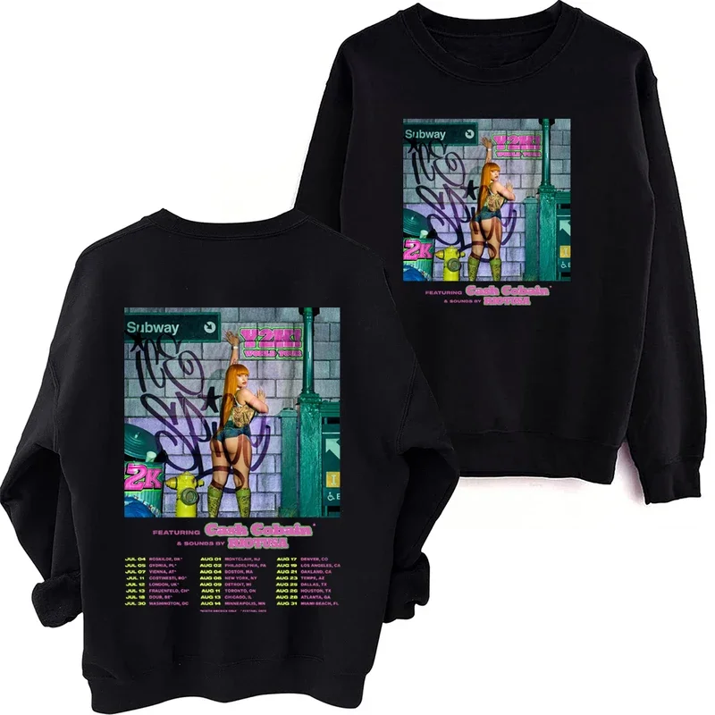 

Ice Spice 2024 tour sweatshirt Harajuku hip hop round neck long sleeve oversized hoodie